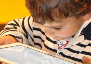Child using a tablet
