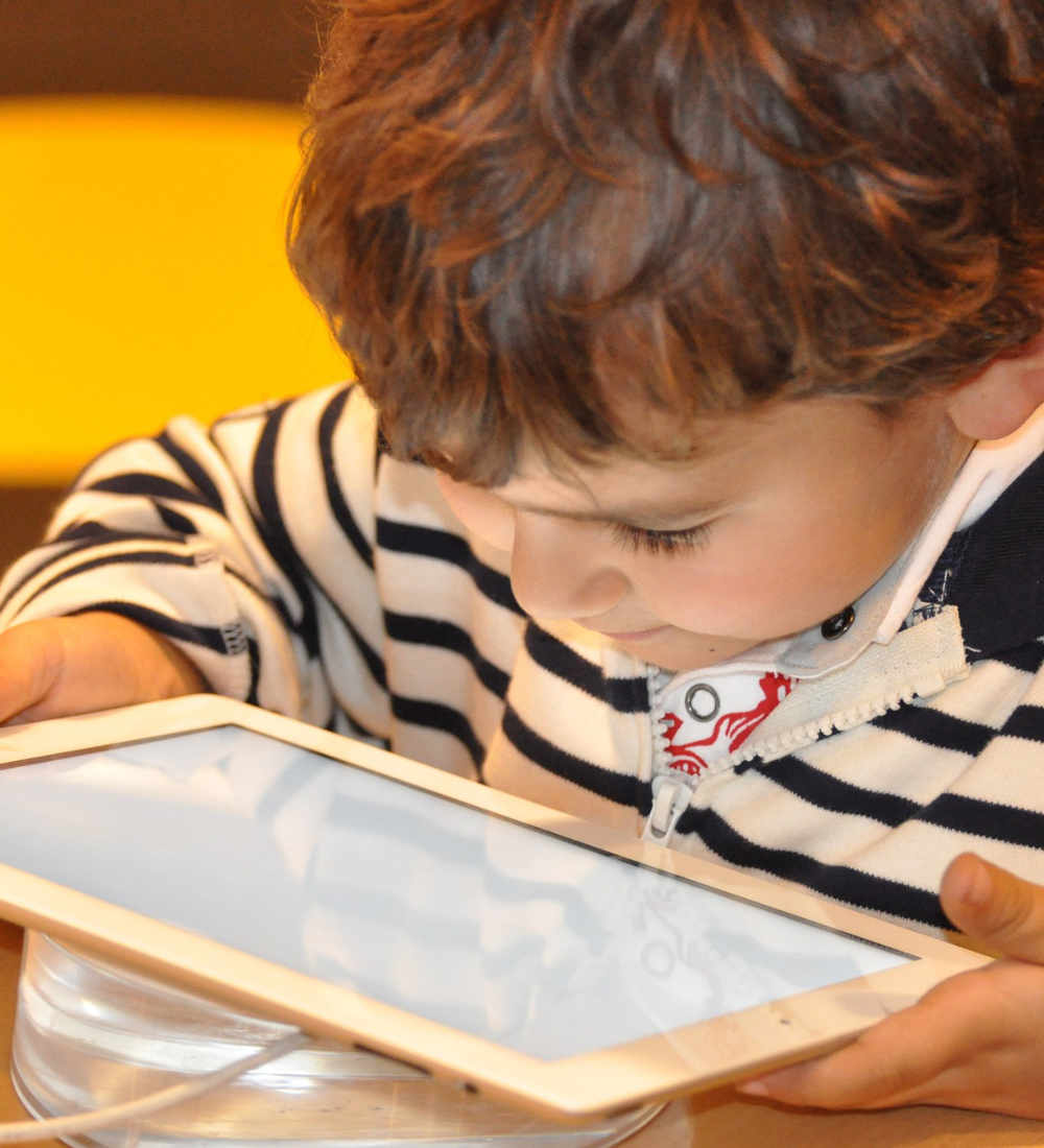 Child using a tablet